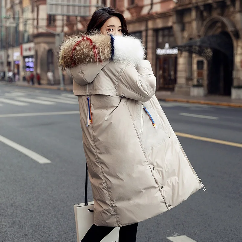 Женский длинный пуховик зимнее пальто высокого качества Женская мода 2020