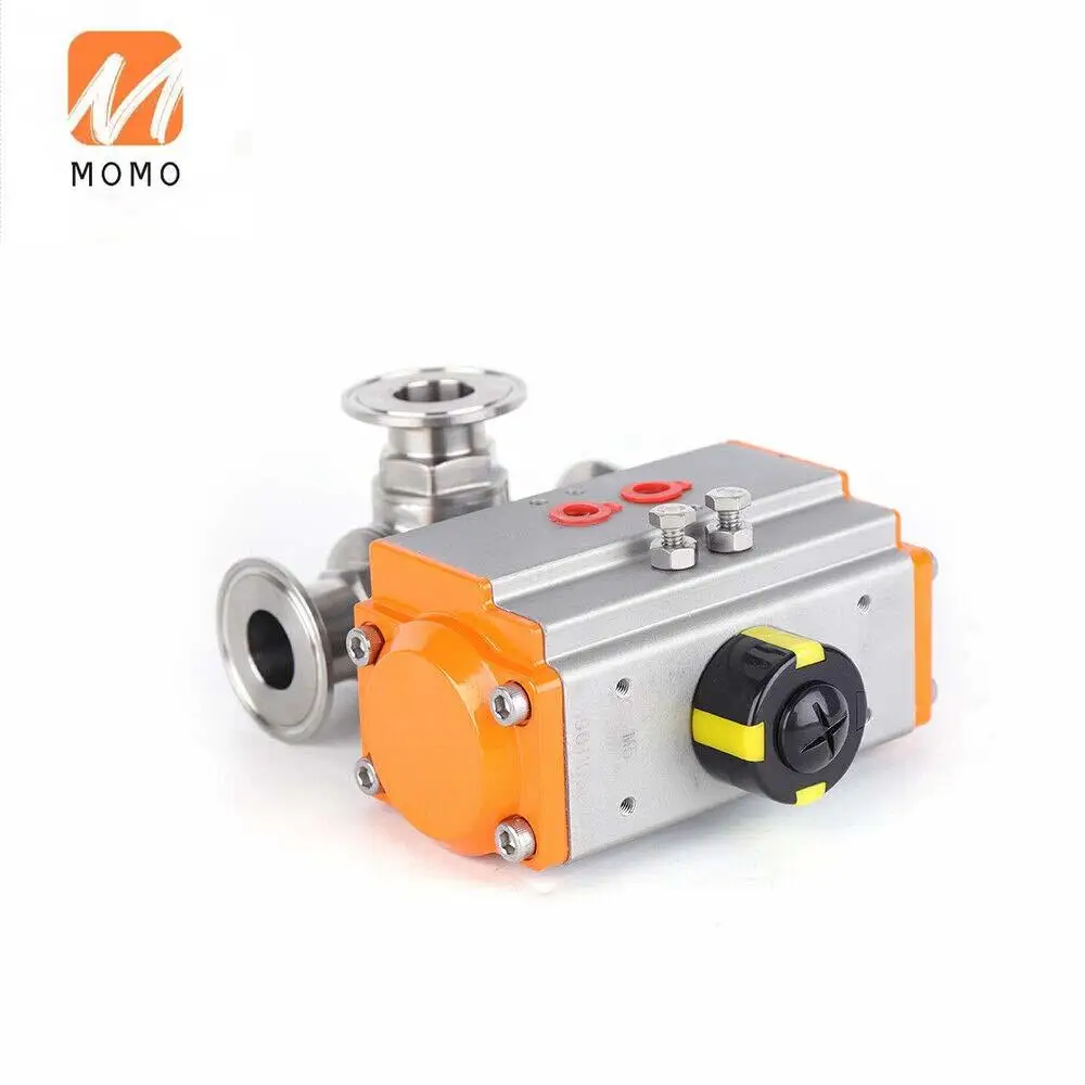 

Pneumatic Actuated Tri-Clamp Ball Valve 1'' Pneumatic Ball Valve Actuator sanitary valves and fittings