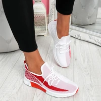 woman vulcanize shoes mesh breathable sneakers platform casual sport shoes outdoor comfortable lace up walking shoezapatos mujer