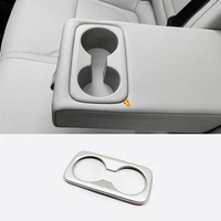 abs matte car rear water cup frame grid cover trim sticker car styling for hyundai tucson 2021 2022 internal accessories 1pcs