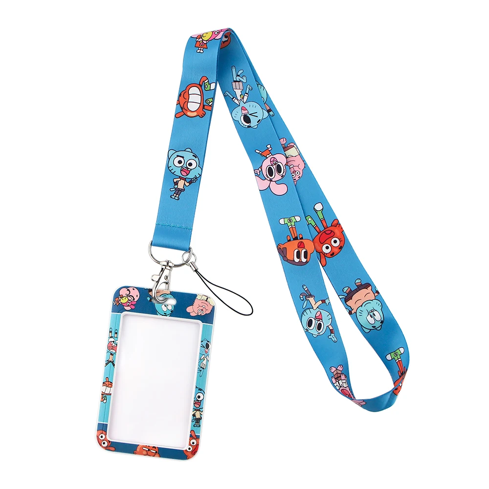 ca250 new fashion cartoon anime lanyard key strap for phone keys cartoon lanyards id badge with key ring holder free global shipping