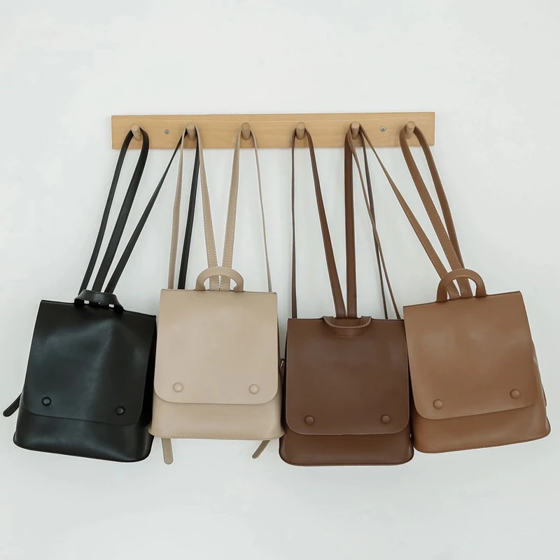 

2021 New Preppy Style Leather Women's Bag Female Backpack Bag Small Women's Backpack Ladies Small Shoulder Bag Whole Sale