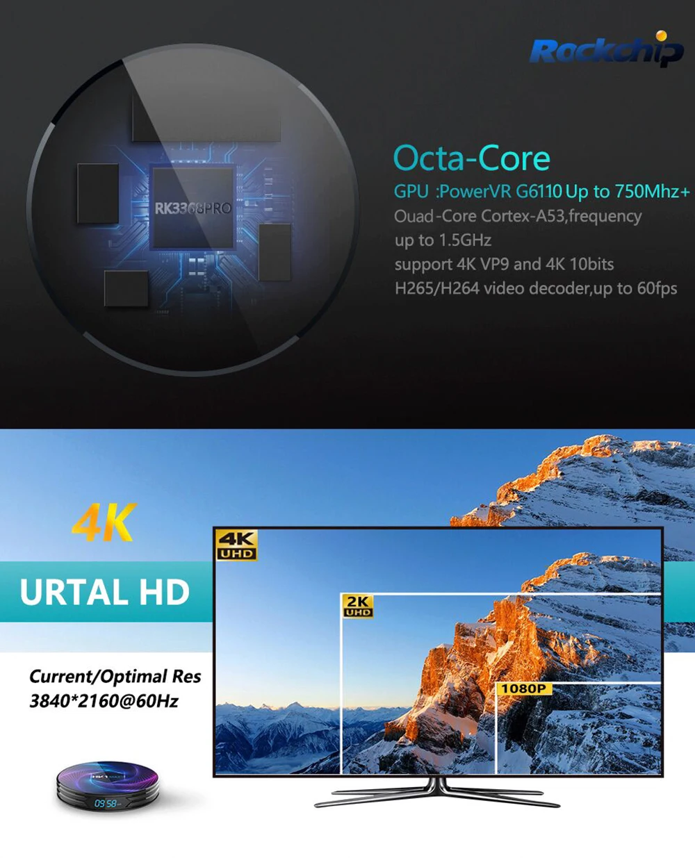 HK1 MAX Plus ТВ приставка Android 9,0 Восьмиядерный Rockchip RK3368PRO USB3.0 1080P H.265 4K 60fps Google плеер Netflix Youtube медиа pla