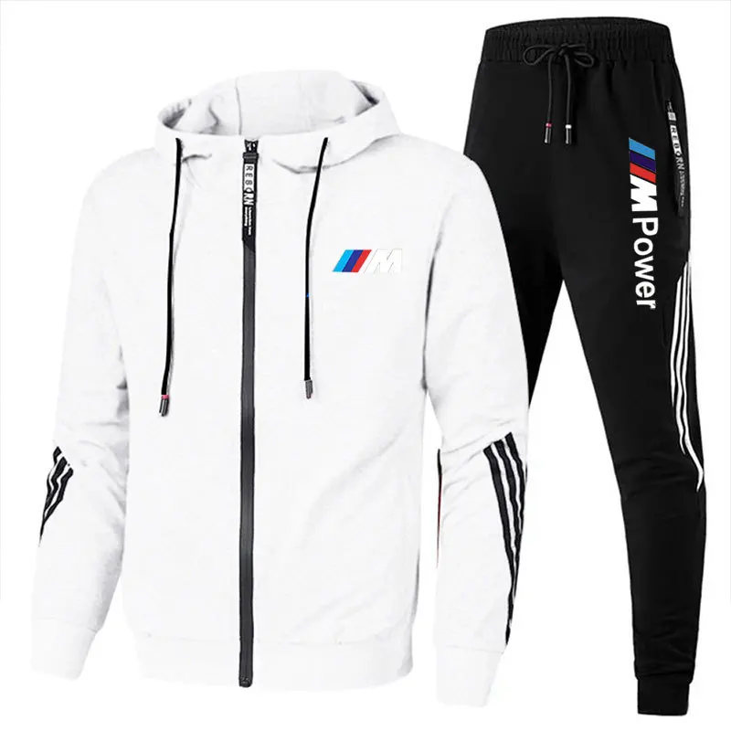 

2021 New Men's Fashion Hoodie Sports Suit Men's Running Training Hoodie Jacket + Pants 2-piece Set Cotton Casual Hoodie Set