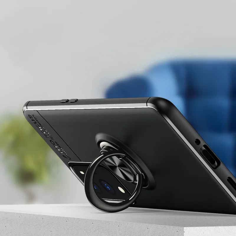 For OnePlus 9RT 5G Case For OnePlus 9RT 9R 9 Pro Cover Silicone Metal Ring Stand back Cover For OnePlus 9RT 9R 9 8 Pro 5G Fundas