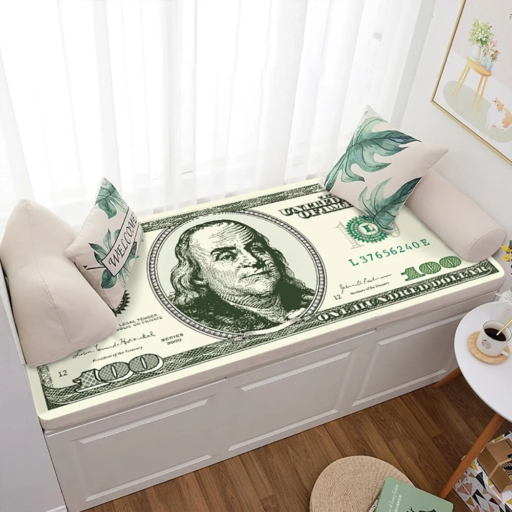 

Porch Carpet Home Living Room Decoration Rectangular Flannel Carpet Retro Currency Money Door Dollar Pattern US Mat Entrance