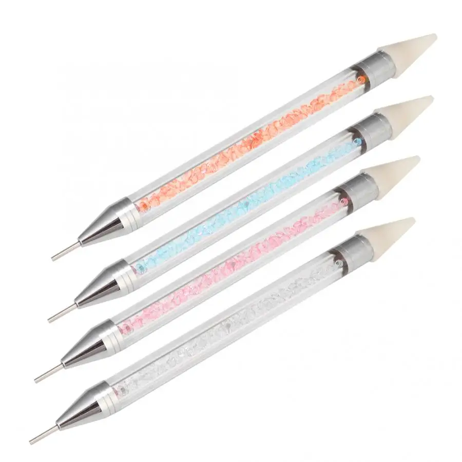 Инструменты для дизайна ногтей двойной ручка удаления бусы из горного хрусталя