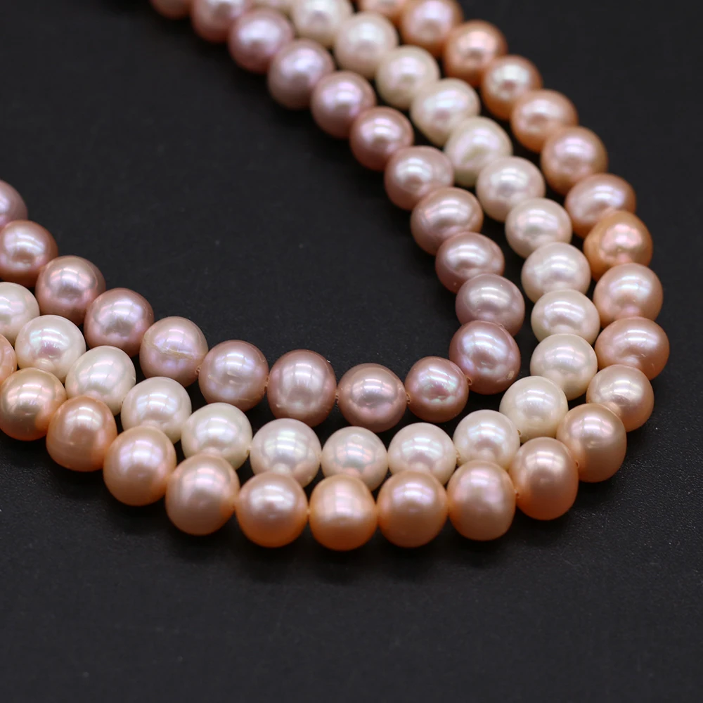 AAA Nearly Round Natural Fresh Water Pearl Beads Pearl 6-7mm DIY for Jewelry Making Necklaces Bracelet Earrings Accessories