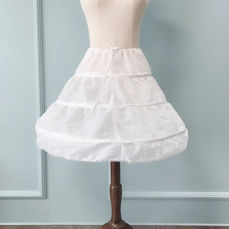 Белая воздушная юбка принцессы для девочек средней длины Тюлевое платье на
