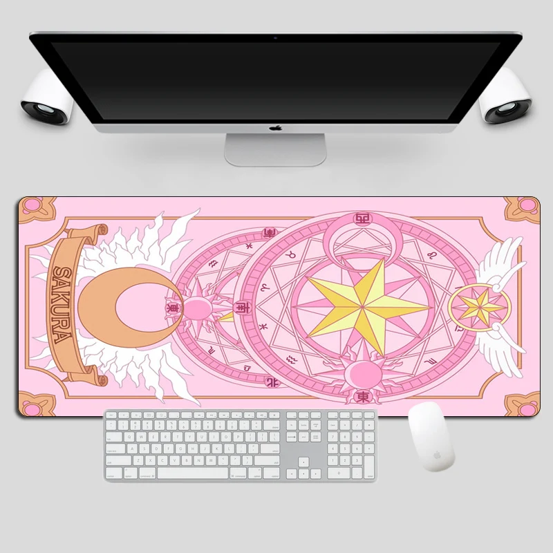 Аниме Коврик для мыши геймер карта Captor Sakura большой Otaku игровой коврик Блокировка