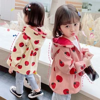 Vidmid Baby Girls Jackets Kid Baby Girl Hooded Polka Dot Sweatshirt Coat With Zipper Outwear Clothes Autumn Winter Jacket QC