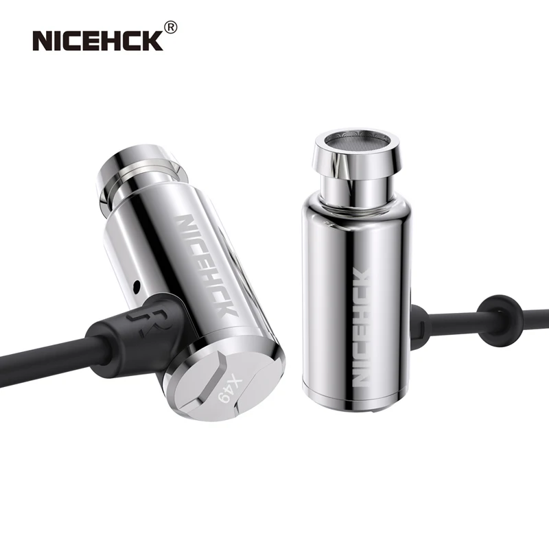 Мини-наушники NiceHCK X49 металлические Hi-Fi наушники-вкладыши со сбалансированным