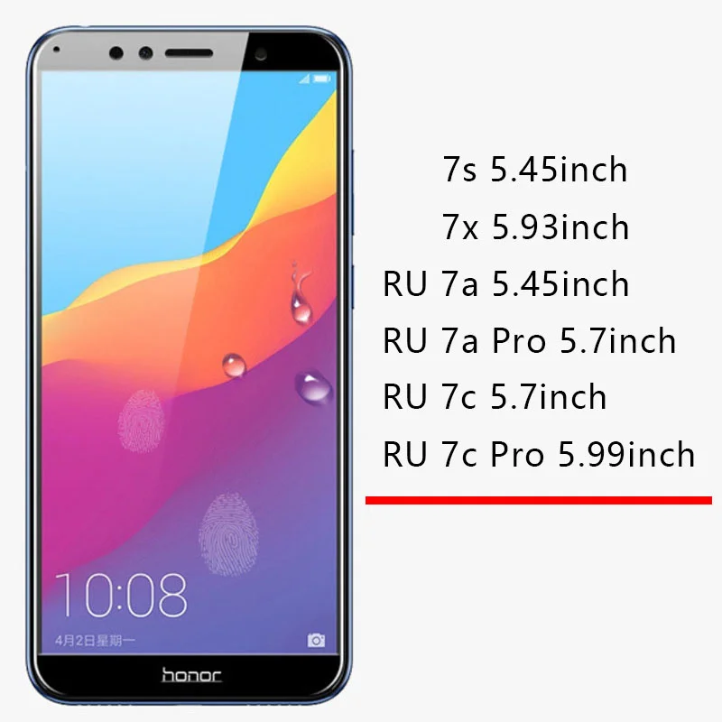 Фото Защитное стекло для Huawei Honor 7x7 s 7c 7a Pro закаленное защиты экрана на A7 C7 S7 X7 7 A C S X 7apro Защитное стекло для Huawei Honor 7x7 s 7c 7a Pro закаленное защиты экрана на A7 C7 S7 X7 7 A C S X 7apro
