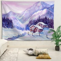 beautiful scenery painting hanging fabric background wall covering home decoration blanket tapestry living room wall decor