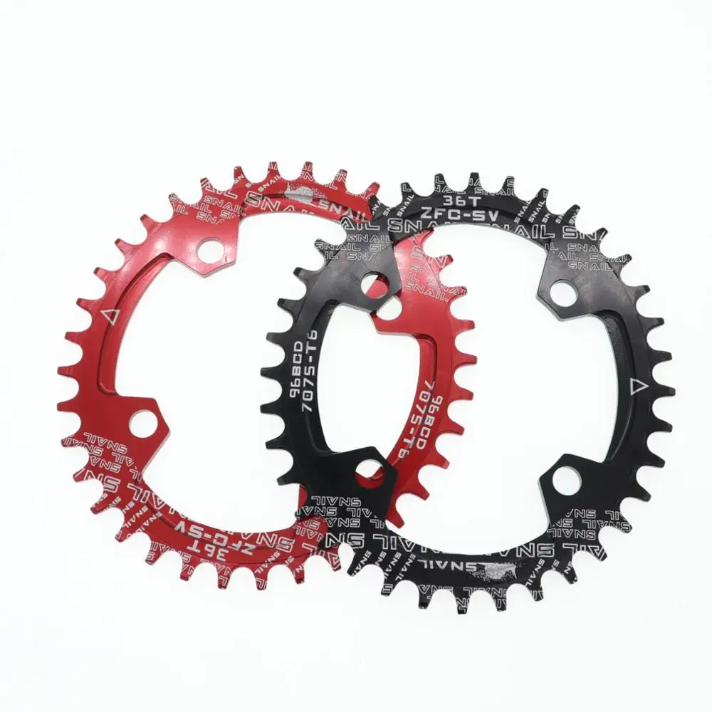 Улитка овальная Звездочка 96 BCD для shimano 32 34 36T 38t зуб однозубная пластина Звездочка MTB горный велосипед 96BCD цепь кольцо