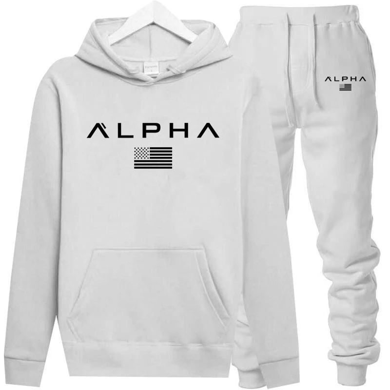 Новый комплект из двух предметов модные толстовки ALPHA мужская спортивная/полевая
