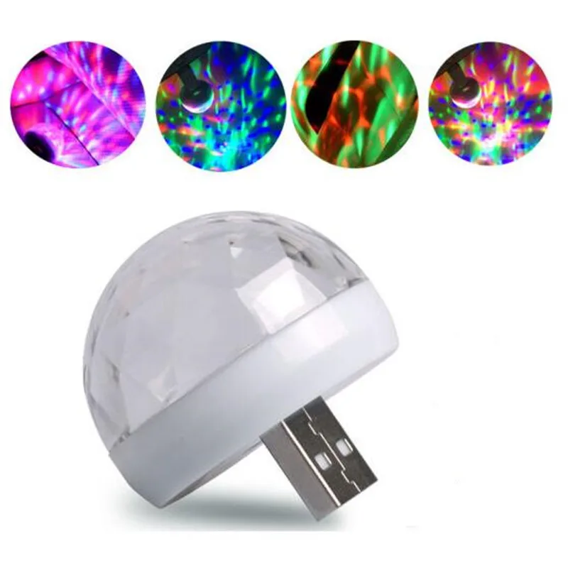 Автомобильный USB светодиодный светильник мини цветной атмосферная лампа для