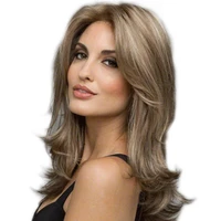 long wavy wigs for white women wig 3 colour brown blonde middle party daily use synthetic costume wigs heat resistant hair