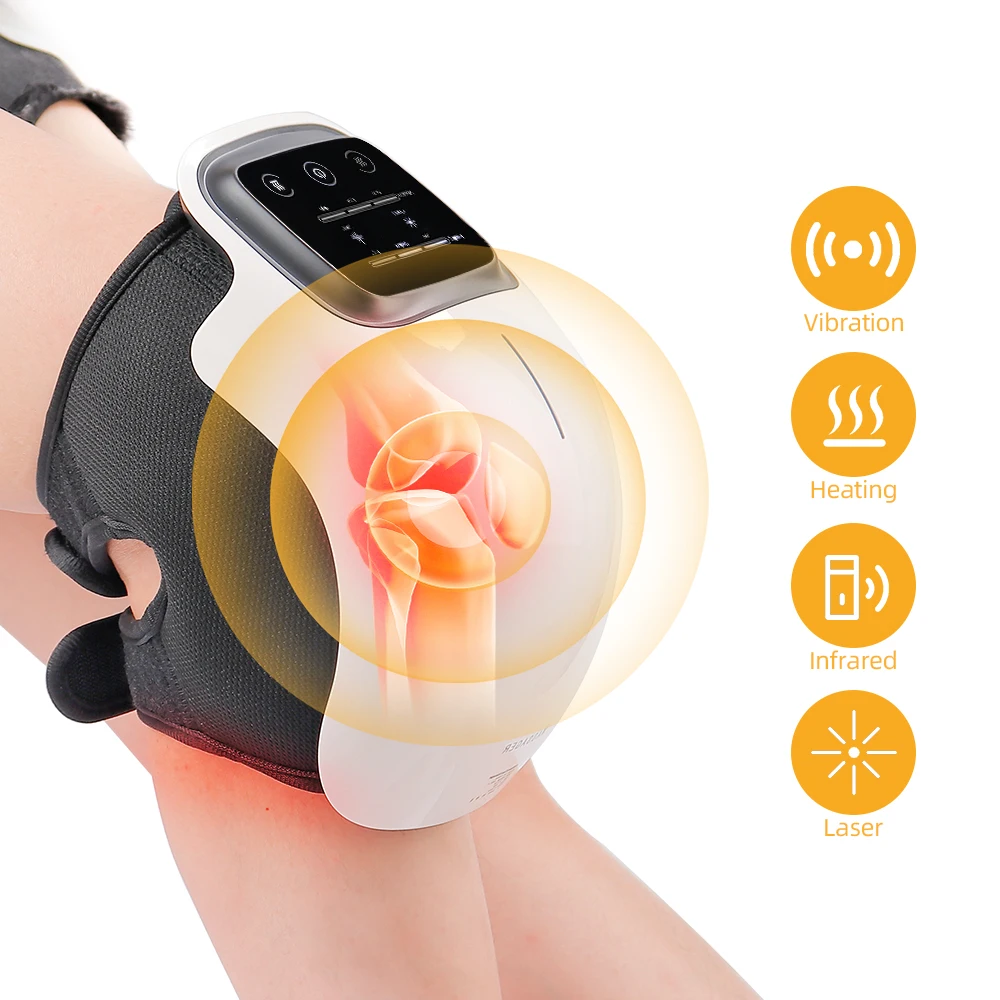 Infrared Laser Knee Massager Heating Physiotherapy Instrument ShoulderKnee Vibration Massage Rehabilitation Pain Relief massager