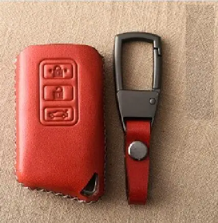 3Button red 02 Чехол из натуральной кожи с дистанционным управлением для автомобиля Lexus IS200 IS350 ES200 ES250 ES300H GS200T GS300H NX300 RX200 RX450 LX Keys - Название цвета: 3Button red 02