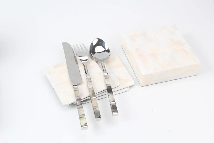 Корпус из нержавеющей стали бамбуковые западные столовые приборы 3 шт.