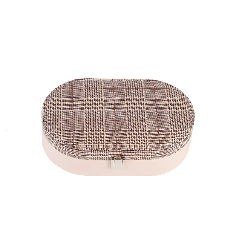 Простая косметическая коробка для хранения однослойная овальная ювелирных