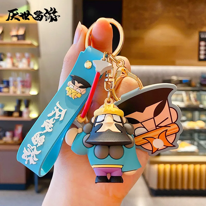 

Monkey King Classic Genuine Journey To West Keychain For Keys Fashion Mon Hero Car Key Chains Bag Pendant Trend Kid Gift KeyRing