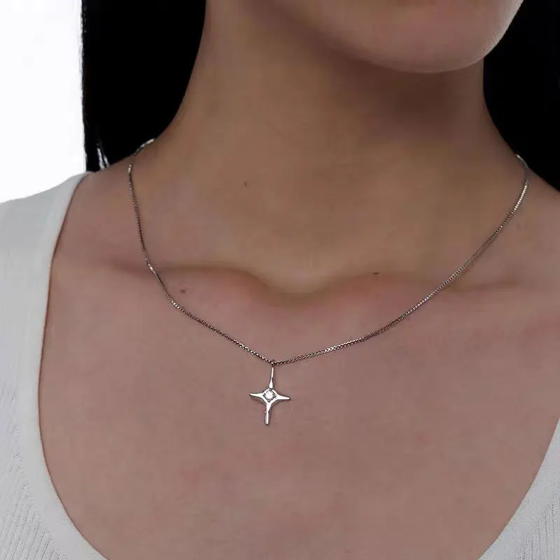 

Necklaces for Women Neck Chain Female Jewelry Free Shipping Wholesale Gift Gothic Style Small Cross Necklace Zircon Stone Goth