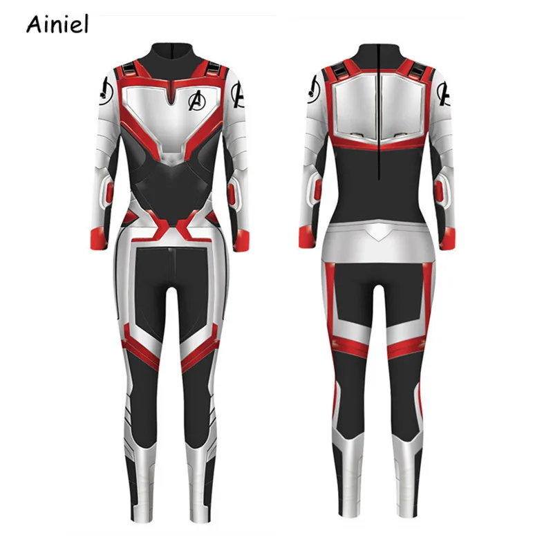 Endgame Cosplay Costume 4 Super Heros Bodysuit Suit Jumpsuit Captain America Iron Man Halloween Party Adult Women | Тематическая