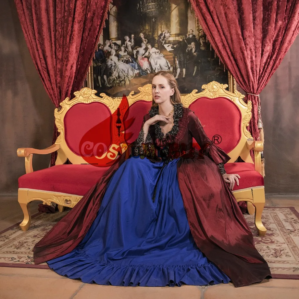 Costumebuy викторианская Мария Антуанетта рококо бальное платье 18 век Антуанетта барокко Маскарад женское платье королевы на заказ