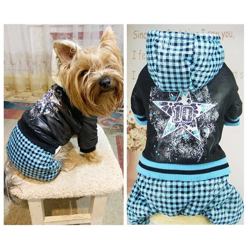 S XXL зимний теплый комбинезон для питомцев утолщенный мягкий костюм маленьких