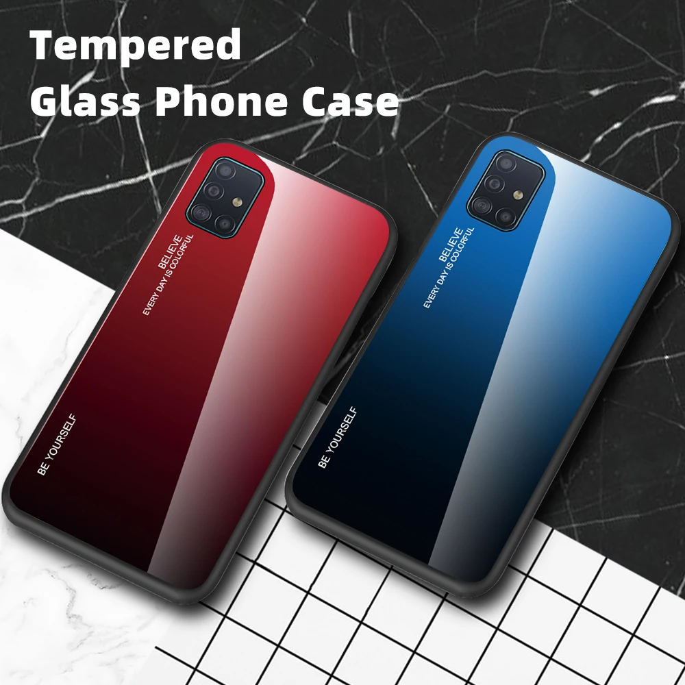 Защитный чехол для Samsung Galaxy S20 Plus Ultra A51 A71 A50 A70 из закаленного стекла защитный с