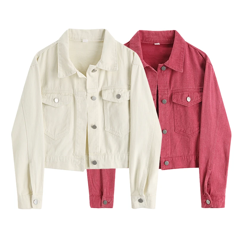

2021 Autumn Style Thin All-match Hong Kong Flavor Chic Denim Jacket Women's Short Loose Korean Jacket Jacket Trend Oversized