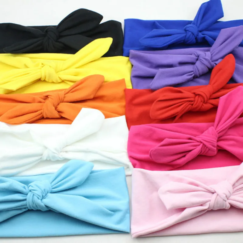 Brand New Newborn Toddler Baby Girls Head Wrap Rabbit Big Bow Knot Turban Cotton Headband Hair Accessories Gifts for 0-3Y | Детская
