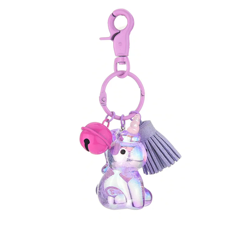 6 Цвета модные пузырьки воздуха Единорог брелок для женщин ювелирные изделия