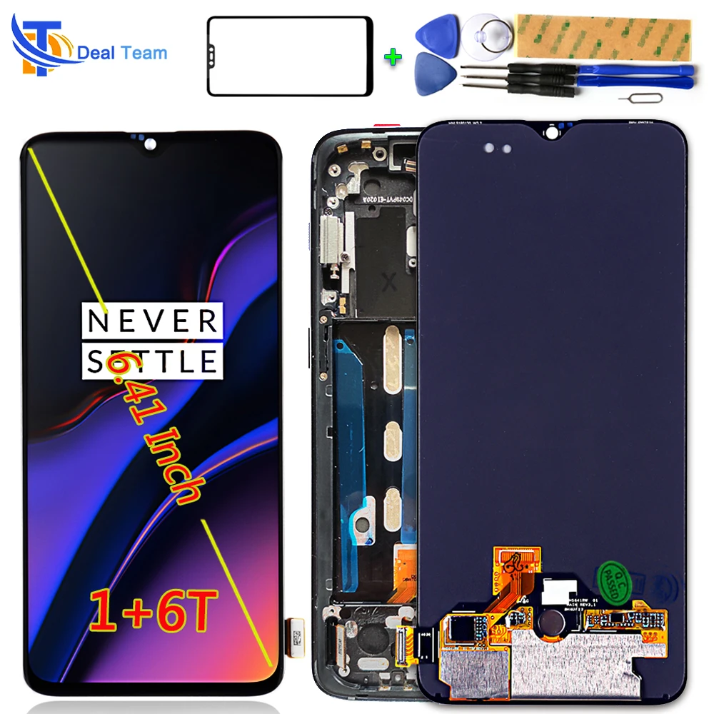 Сделка команда 100% протестированный AMOLED для Oneplus 6T ЖК дисплей кодирующий