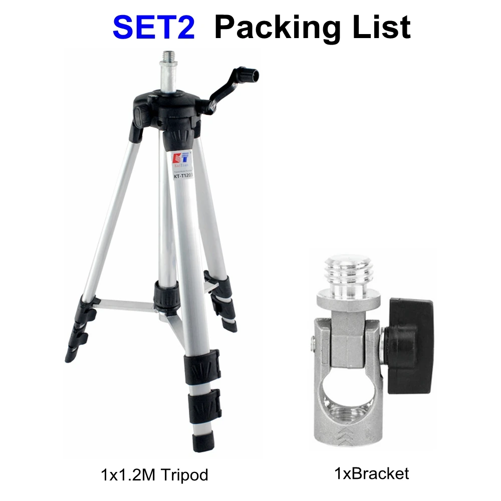 Laser Level Tripod Kaitian штатив для лазерного уровня штатив лазерный уровень 12 линий 5 линий 118 см высота алюминиевый складной портативный 5/8 переходник с Вращение на 360 градусов кронштейном лазерные уровни строительный инструмент - Цвет: Laser Level Tripod