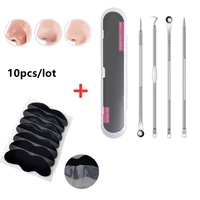 104pcsset nose blackhead remover mask neddles pore cleaner acne facial cleanser pimple spot extractor beauty tools skin care