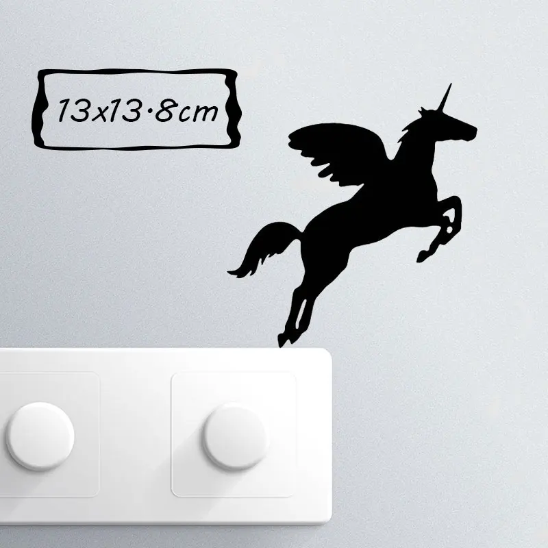 Unicorn Switch Sticker Waterproof Creative Flying Cartoon Decoration for Cars Styling Funny Automotive Window Bomb Products | Автомобили и