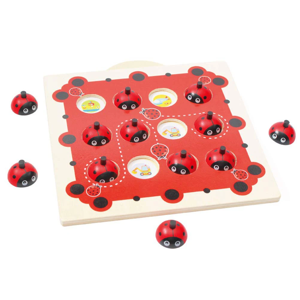 Шахматная игра головоломка деревянная с памятью игрушка божьей коровкой для