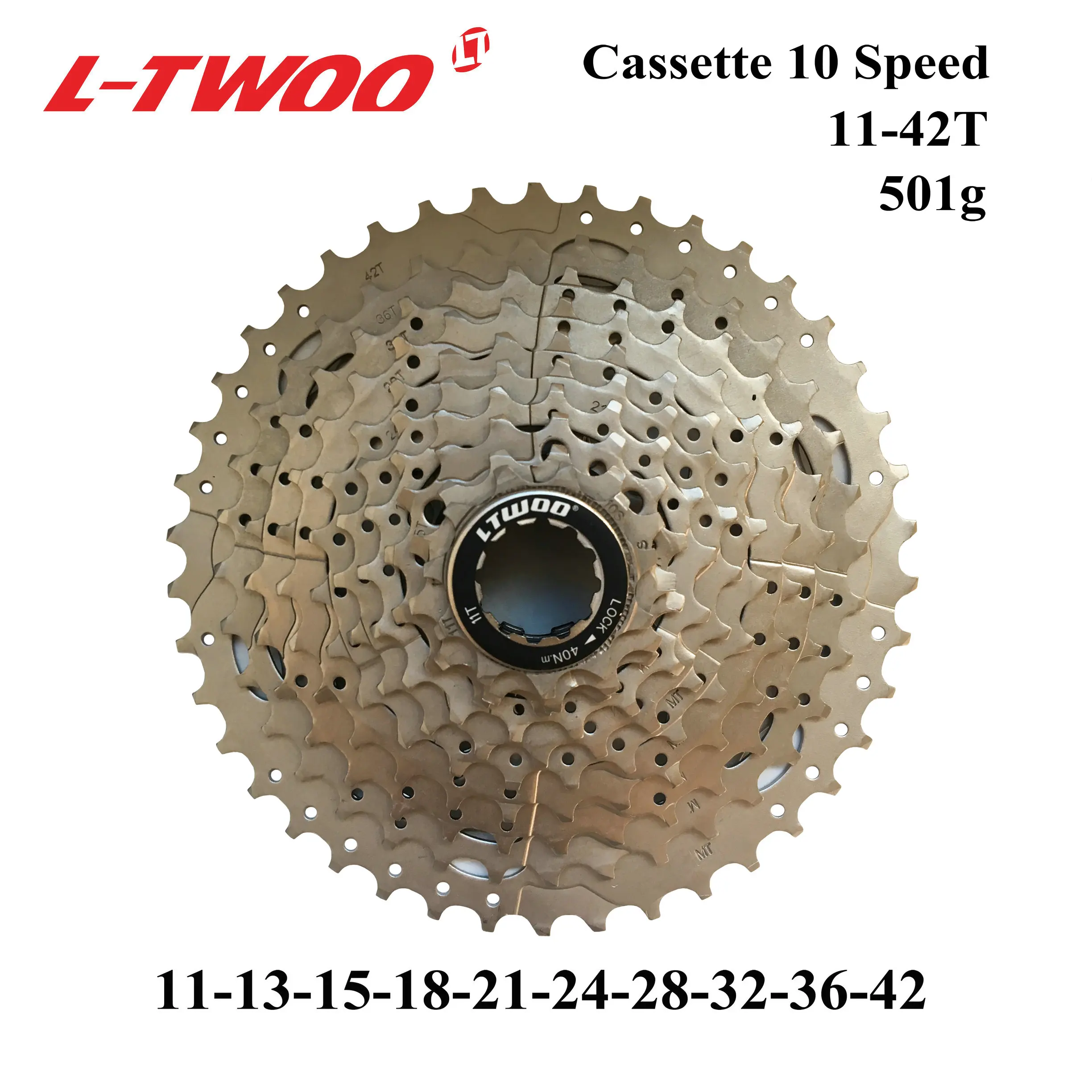 LTWOO 10S 11-42T LTWOO zracing велосипедная кассета 9 10 11 12 скоростей MTB велосипед freewheel 11-36 T/11-42 T/46 T/11-50 T/11-52 T для ALIVIO/DEORE/SLX /XT - Цвет: LTWOO 10S 11-42T