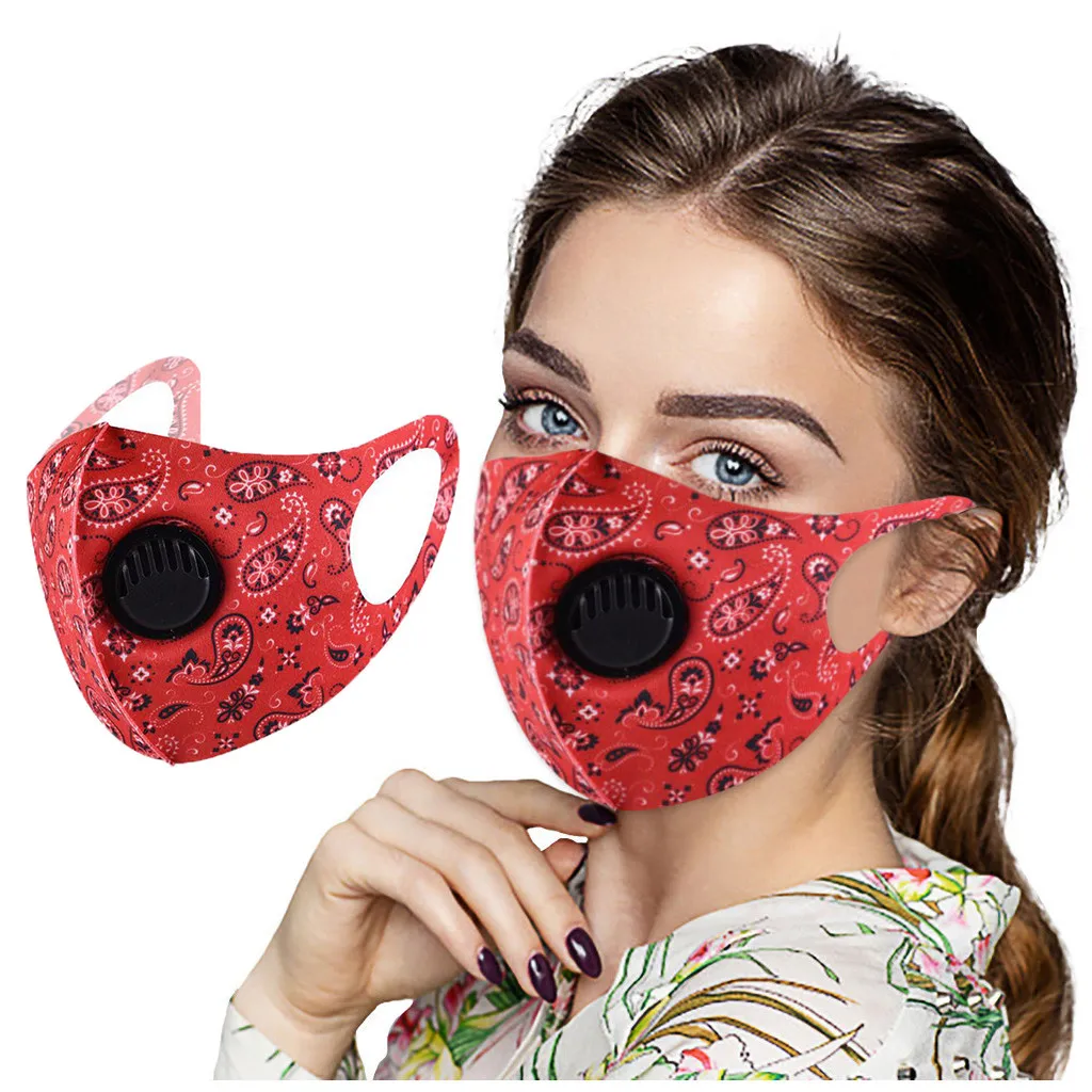 Маска для лица с дыхательными клапанами маска из хлопка многоразовая моющаяся