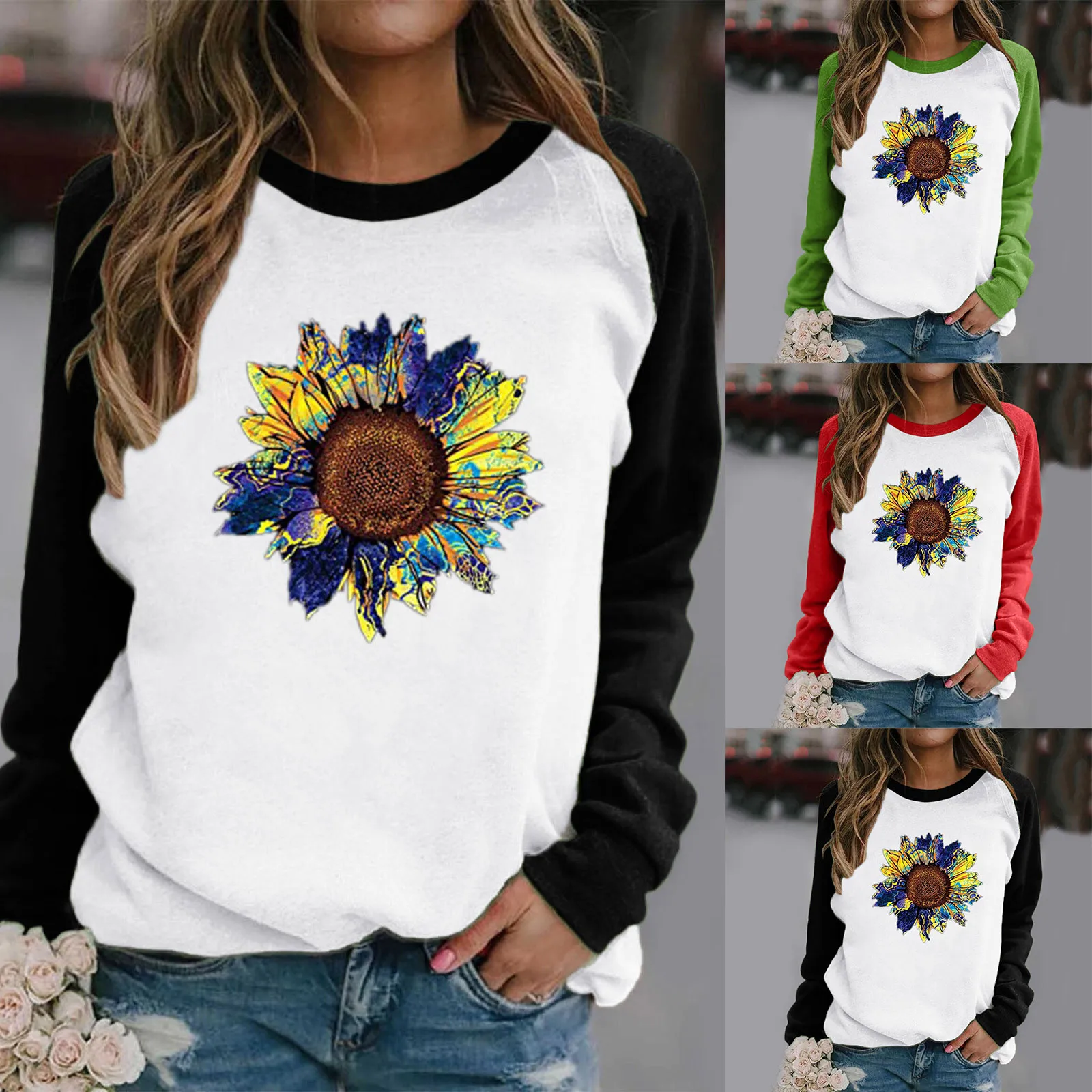 

Women's Fall Harajuku Print Long-sleeved Sweatshirt Casual Blouse Pullover Moletom Feminino Hoodie Las Mujeres Sweetshirts#G