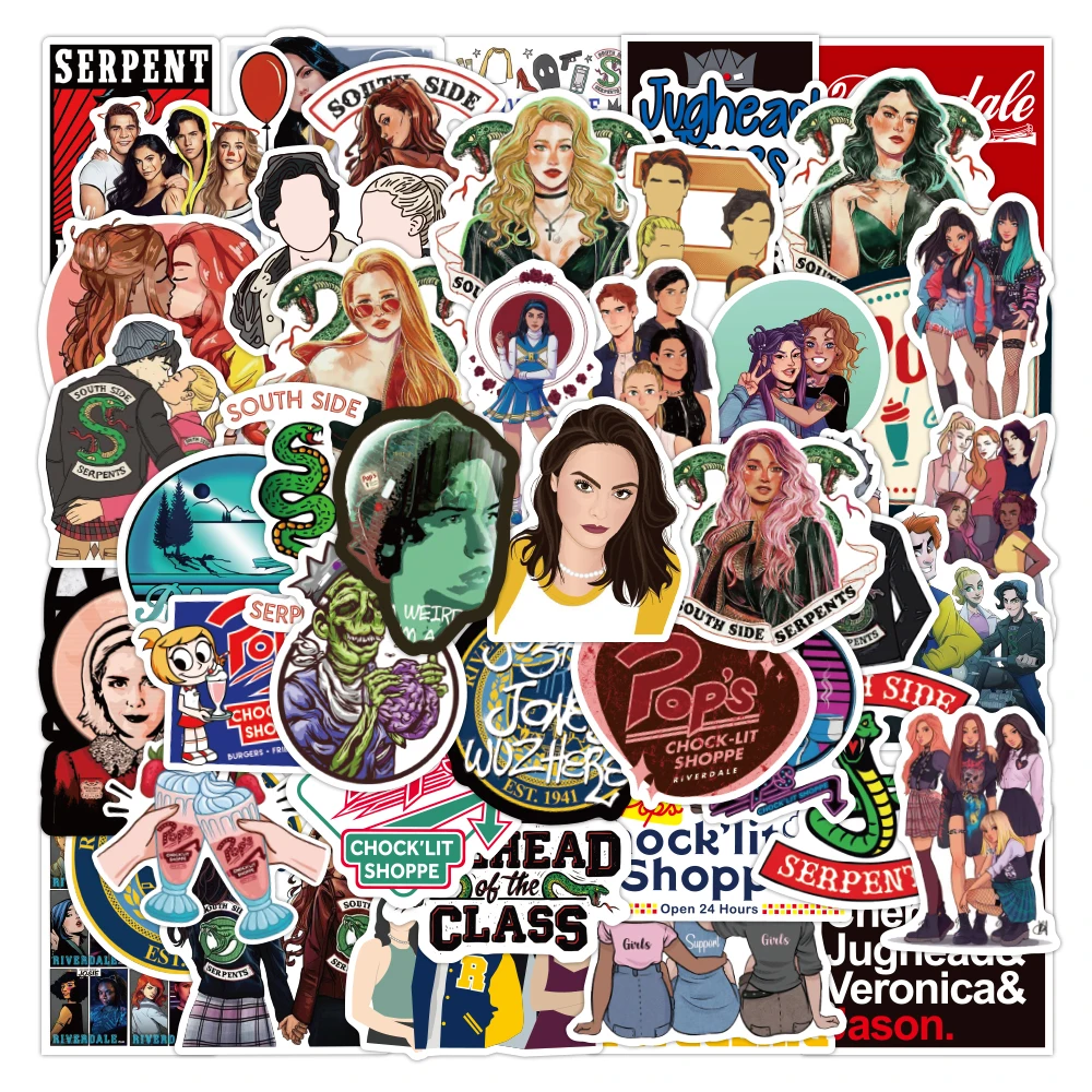 

50PCS Riverdale Stickers American Classic TV Fans Gift Refrigerator Phone Skateboards Laptop Luggage Furniture Desk Chair Toys