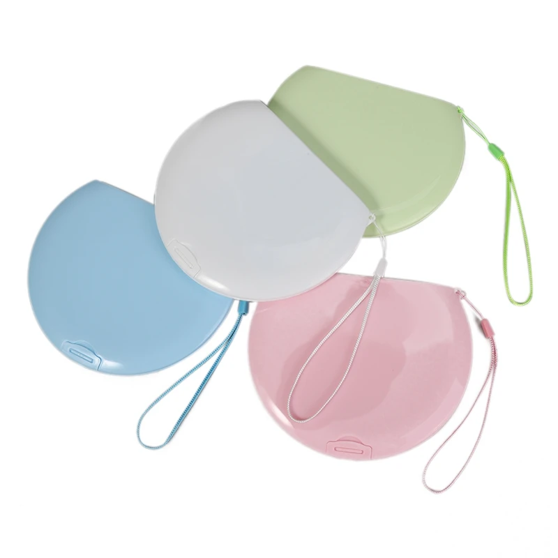 

New 1Pcs Portable Face Shield Storage Box Round Waterproof Dust-Proof Moisture-Proof Mouth Nose Face Cover Organizer With Mirror