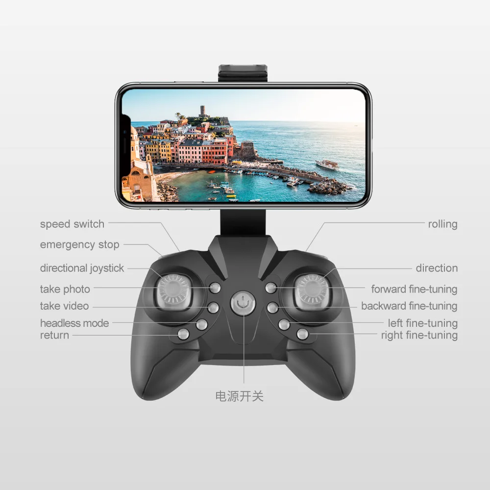 Мини Дрон FPV RC 4K HD с камерой складной Квадрокоптер дистанционным управлением