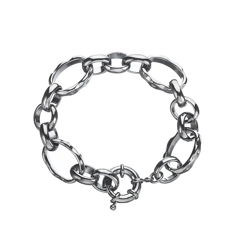 

Punk jewelry wholesale men personality creative fashion sailor buckle bracelet trend chain 18K Gold Plated bracelet