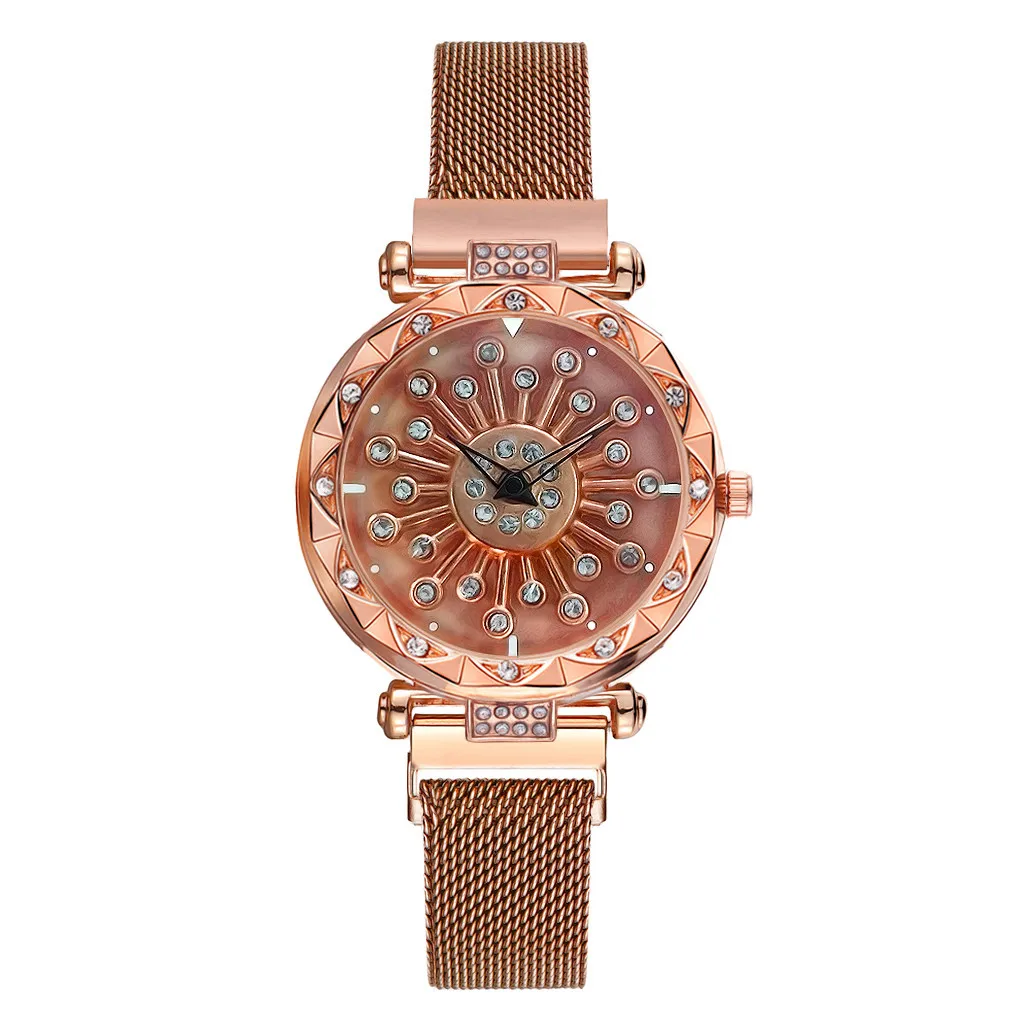 Часы Vansvar женские кварцевые с магнитной пряжкой часы из нержавеющей стали