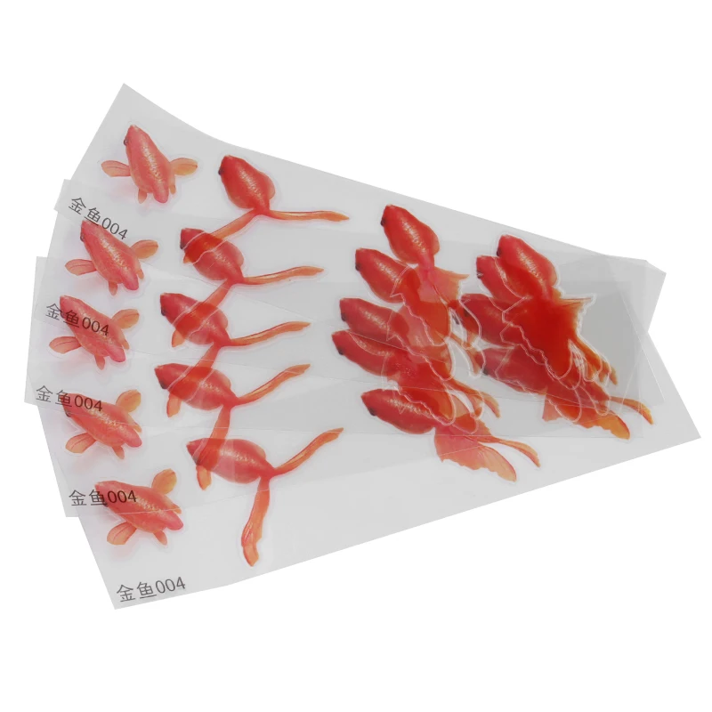 УФ Смола 3D наклейки золотые рыбки заполняют декоративные подходят силиконовые