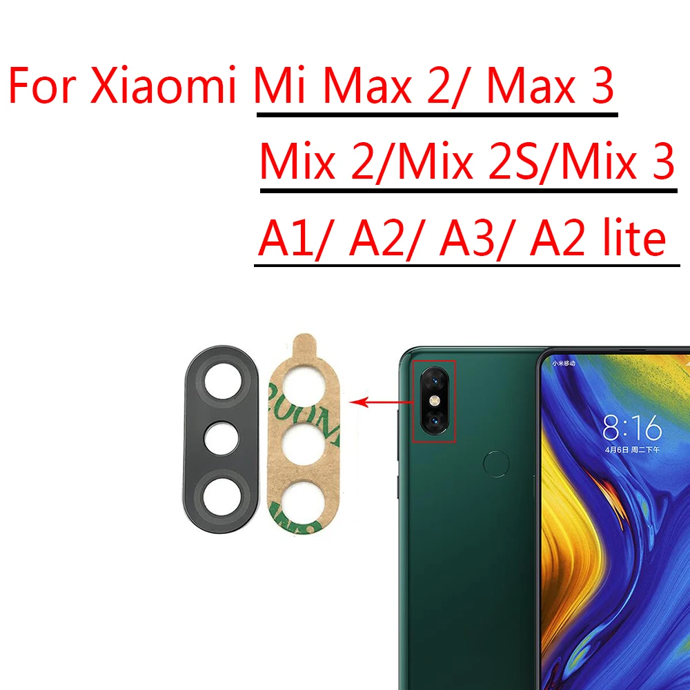 5 шт. стеклянные объективы для задней камеры Xiaomi Mi 11 Mix 2S 3 Max2 A1 A3 A2 Lite 8SE 9SE 9T 8Lite